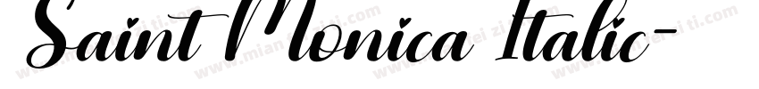Saint Monica Italic字体转换